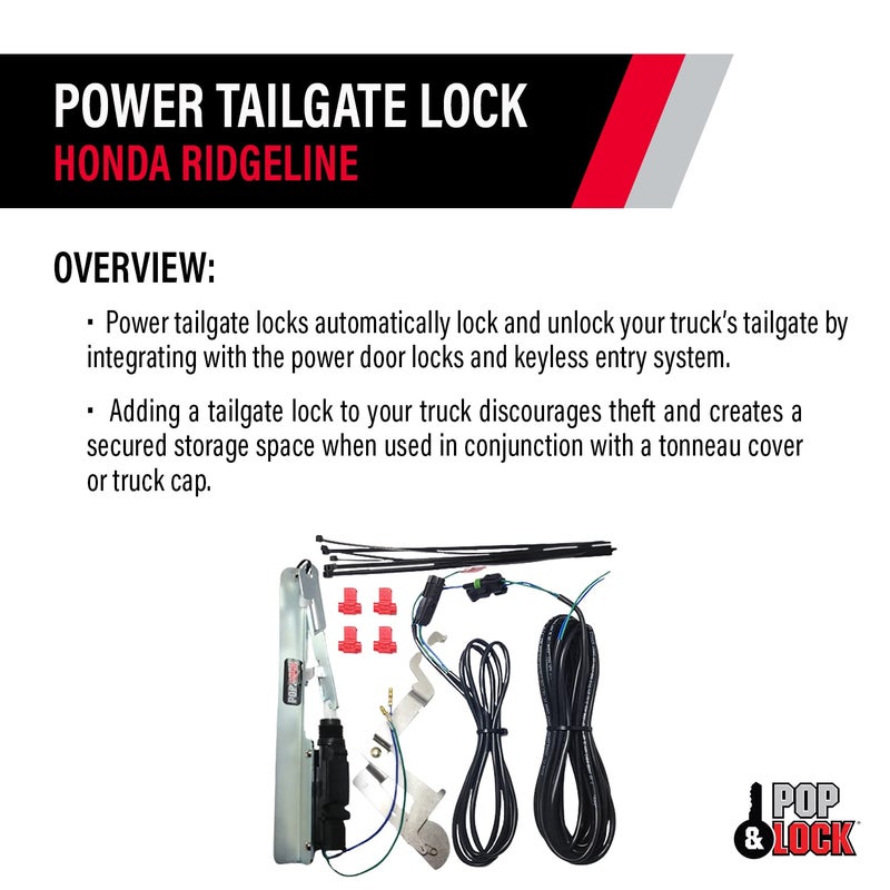 Pop & Lock - Power Tailgate Lock for Honda Ridgeline, Fits 2005 â€“ 2019 Models (PL8600, Works with or Without Backup Camera) - Image 4